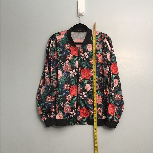 Project RUNWAY Multicolor Floral Bomber Jacket - Picture 11 of 14